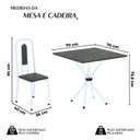 Ver imagem 3 de Conjunto Sala de Jantar Mesa com 4 Cadeiras Lívia Preto/Branco