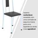 Ver mais imagens de Conjunto Sala de Jantar Mesa com 4 Cadeiras Lívia Preto/Branco