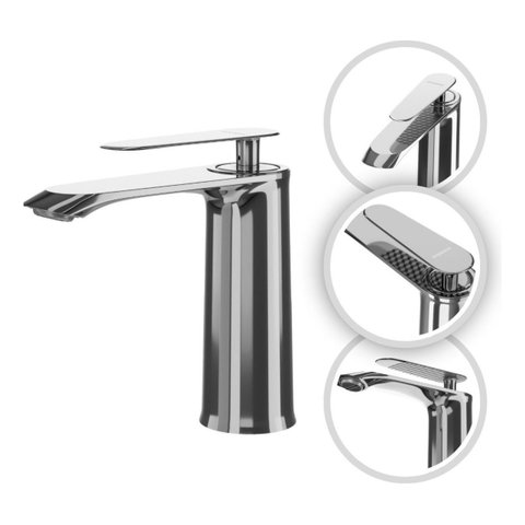 Torneira para Banheiro Misturador 100% Metal Premium Moscou Cromado