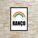 Ver imagem 1 de Quadro Decorativo Ranço Arco Íris 45x34cm - com vidro:Madeira branca