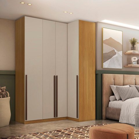 Guarda-roupa Canto Reto 4 Portas Mdf Trend Altezza