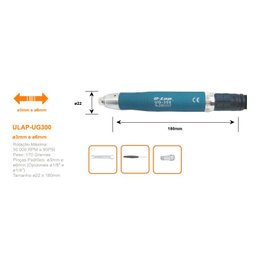 Buril/ Micro-Retífica Alto Torque ø3 e ø6mm 35.000 RPM UG-300 - 6