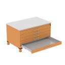 Ver imagem 4 de Mapoteca Mont 5 Gavetas 71,3cm x 120,4cm Aço Laranja/Picasso/Cinza