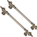 Ver mais imagens de Puxador Duplo Classic 780mm Bronze Antigo Porta Pivotante Correr Passagem Madeira Vidro Rústico