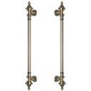 Ver imagem 7 de Puxador Duplo Classic 780mm Bronze Antigo Porta Pivotante Correr Passagem Madeira Vidro Rústico