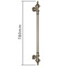 Puxador Duplo Classic 780mm Bronze Antigo Porta Pivotante Correr Passagem Madeira Vidro Rústico - 9