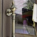 Ver imagem 5 de Puxador Duplo Classic 780mm Bronze Antigo Porta Pivotante Correr Passagem Madeira Vidro Rústico