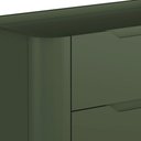 Ver imagem 6 de Mesa de Cabeceira Orgânica 2 Gavetas Pés Industrial Preto Bliss I03 Musgo - Lyam Decor