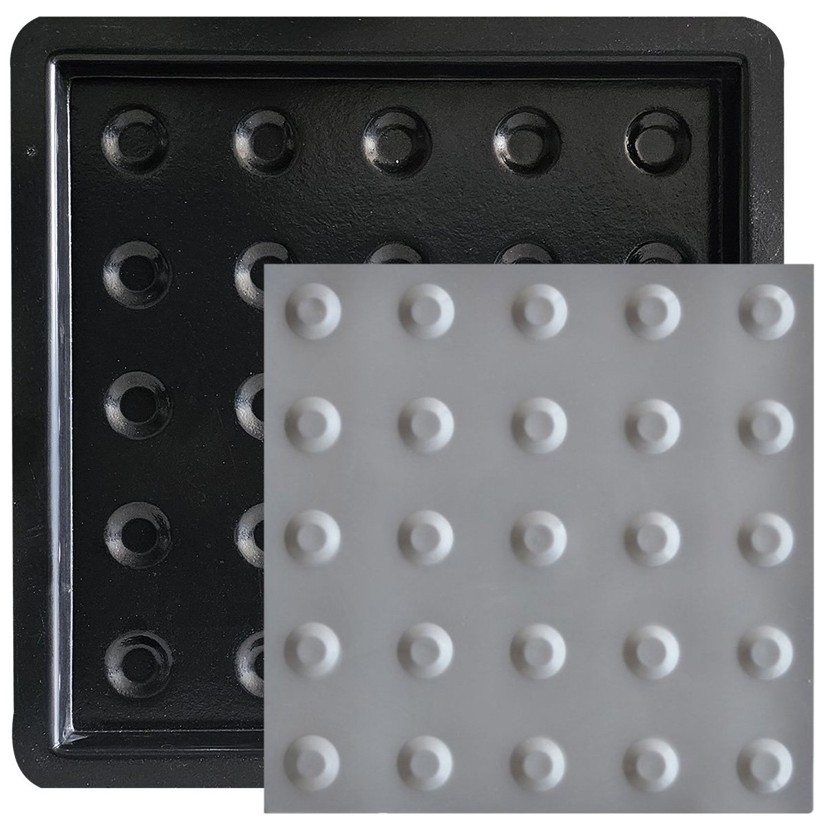10 Formas Piso Tátil Alerta Abs 3d Concreto - 2