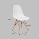 Ver imagem 7 de Kit 2 Cadeiras Charles Eames Eiffel Branco Polipropileno Cozinha Sala de Estar Jantar Mesa de Jantar