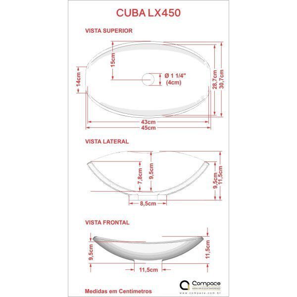 Kit Cuba L45 Torneira Link 1062 Metal Válvula 1 Polegada Sifão Pvc Flexível Compace - 3