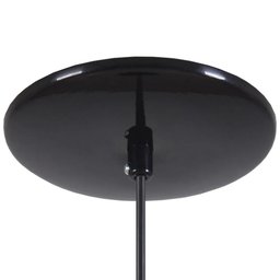 Pendente Meia Lua 50cm Luminária Alumínio Preto Brilhante C/ Cobre - T&T Iluminação - 2