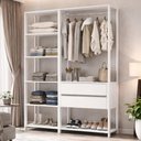 Ver imagem 1 de Guarda-roupa Closet Modulado Arizona 2 Gavetas 135cm Multimóveis Mp4783 Branco