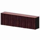Ver imagem 2 de Armário Baixo Escritório 6 Portas C/ Chave 240 Cm F5 Office Cor:louro Preto com Preto