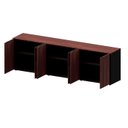 Ver imagem 4 de Armário Baixo Escritório 6 Portas C/ Chave 240 Cm F5 Office Cor:louro Preto com Preto