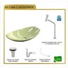 Kit Cuba L45 Torneira Link 1062 Metal Válvula 1 Polegada Sifão Pvc Flexível Compace - 3