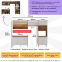 Ver imagem 3 de Armário de Cozinha Compacta Modulada com Gabinete para Pia Paris Multimóveis Mp2227 Rustic/branco