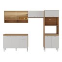 Ver mais imagens de Armário de Cozinha Compacta Modulada com Gabinete para Pia Paris Multimóveis Mp2227 Rustic/branco