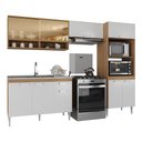 Ver imagem 2 de Armário de Cozinha Compacta Modulada com Gabinete para Pia Paris Multimóveis Mp2227 Rustic/branco