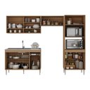Ver imagem 5 de Armário de Cozinha Compacta Modulada com Gabinete para Pia Paris Multimóveis Mp2227 Rustic/branco