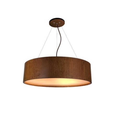 Pendente Cilíndrico Madeira Natural Slim 55cm Classic Lar 1108