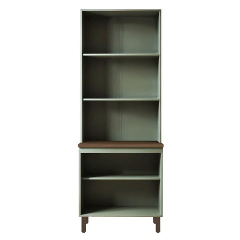 Cristaleira Conecta Frizz 2 Portas MDF 80cm Verde Mint Genialflex Móveis