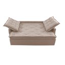 Ver imagem 5 de Sofá Sem Caixa Retrátil e Reclinável 1,85m Cama inBox Flat Linho Bege Claro