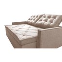 Ver imagem 4 de Sofá Sem Caixa Retrátil e Reclinável 1,85m Cama inBox Flat Linho Bege Claro
