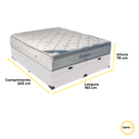 Ver imagem 3 de Cama Box Baú Blindado e Reforçado King Branco e Colchão Freedom Molas Ensacadas Ortobom