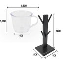 Ver imagem 2 de Kit Suporte 4 Xicaras Acrílico Cristal Café Espaço Cantinho