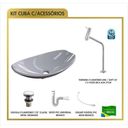 Ver imagem 6 de Kit Cuba L45 Torneira Link 1062 Metal Válvula Click 1 Polegada G Sifão Pvc Flexível Compace