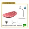 Kit Cuba L45 Torneira Link 1062 Metal Válvula Click 1 Polegada G Sifão Pvc Flexível Compace - 6