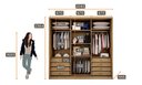 Ver imagem 5 de Guarda Roupa Casal com Espelho 3 Portas 8 Gavetas - Arezzo Plus-Cumaru - Móveis Novo Horizonte