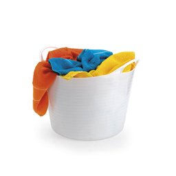 Balde Flexivel Cesto Multiuso Branco Roupa Brinquedos 15l - 1