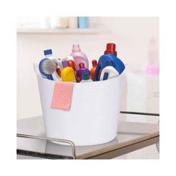 Balde Flexivel Cesto Multiuso Branco Roupa Brinquedos 15l - 3