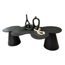 Ver imagem 4 de Mesa de Centro Cone Orgânica Splash 120x65 Cm Tampo Ébano Base Ébano Cor Preto
