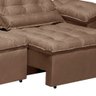 Sofá Gravataí 3 Lugares (L: 230cm) Retrátil e Reclinável C/ Molas Suede Aveludado Caramelo MS Estofa - 8