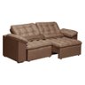 Sofá Gravataí 3 Lugares (L: 230cm) Retrátil e Reclinável C/ Molas Suede Aveludado Caramelo MS Estofa - 2