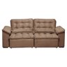Sofá Gravataí 3 Lugares (L: 230cm) Retrátil e Reclinável C/ Molas Suede Aveludado Caramelo MS Estofa - 5