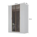 Ver imagem 3 de Guarda Roupa 1,60m 4 Portas 2 Reflecta C/ Led 100% Mdf Cor:branco