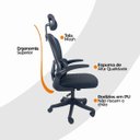 Ver imagem 6 de Cadeira de Escritório Presidente Executiva Oficial Legacy - Preto + E-book