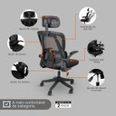 Ver imagem 6 de Cadeira Presidente Legacy Ergonômica Tela Mesh Apoio Cabeça até 120kg Preto