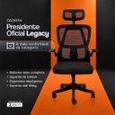Ver imagem 4 de Cadeira Presidente Legacy Ergonômica Tela Mesh Apoio Cabeça até 120kg Preto
