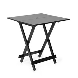 Jogo de Mesa 70x70 C/4 Cadeiras com Furo para Ombrelone Preto - Móveis Britz - 4