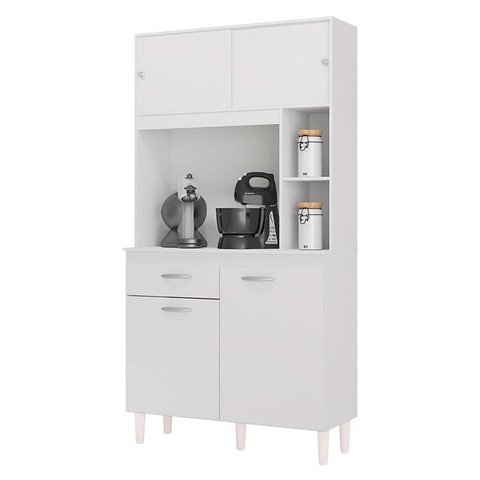 Armário para Cozinha Kit Duda 90 Cm Branco – Poquema