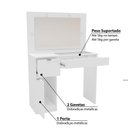 Ver imagem 4 de Penteadeira Bahia 2 Gavetas 1 Porta e Led - Branco