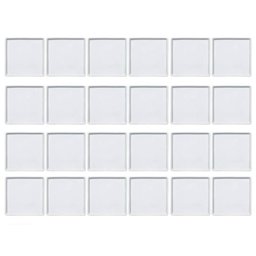 24 Pratos Quadrados Rasos em Porcelana 16x16cm Brancos Restaurante Eventos Germer - 1