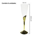 Ver imagem 3 de Kit Descartáveis para Comemorações Taça Champanhe e Prato Refeição 12 Peças Silverplastic