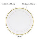 Ver imagem 6 de Kit Descartáveis para Comemorações Taça Champanhe e Prato Refeição 12 Peças Silverplastic