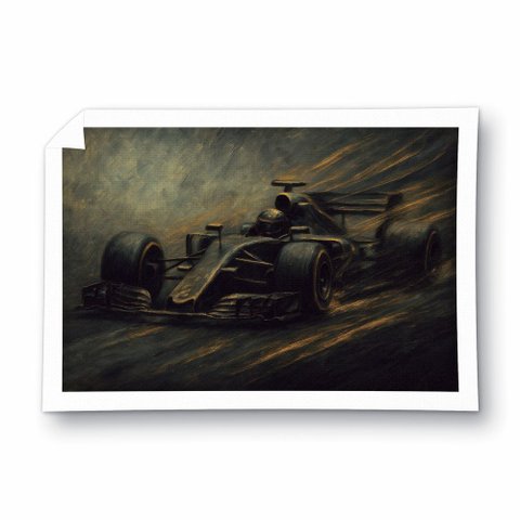 Tecido Canvas Carro de Corrida Piloto 60x40cm